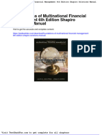 Dwnload Full Foundations of Multinational Financial Management 6th Edition Shapiro Solutions Manual PDF