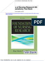 Dwnload Full Foundations of Nursing Research 6th Edition Nieswiadomy Test Bank PDF