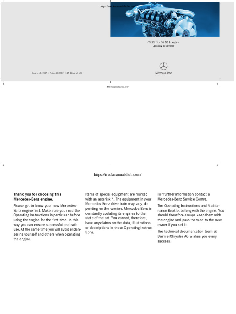 Mercedes Benz Engine Om 501 Om 502 Pdf Manual Pdf Throttle