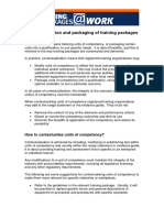 Contextualisation and Packaging of Training Packages