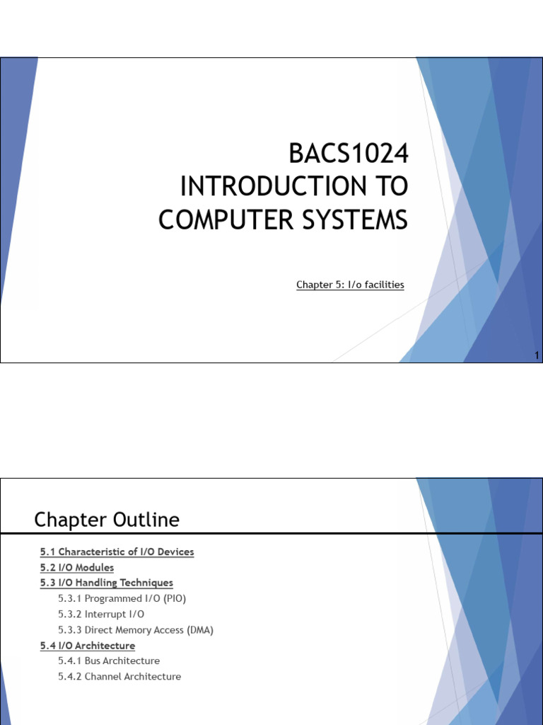 I/O Facilities in Computer Systems | PDF | Input/Output | Computer Data ...