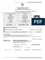 Examination Form Semester 4 Batch 2021