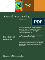Antenatal Care Counseling: Roll No 11 To 23