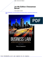 Dwnload Full Business Law 9th Edition Cheeseman Solutions Manual PDF