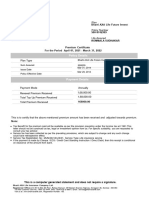 Insurance Receipt For Tax Latest