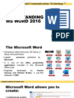 Lesson 1 Understanding MS Word2016