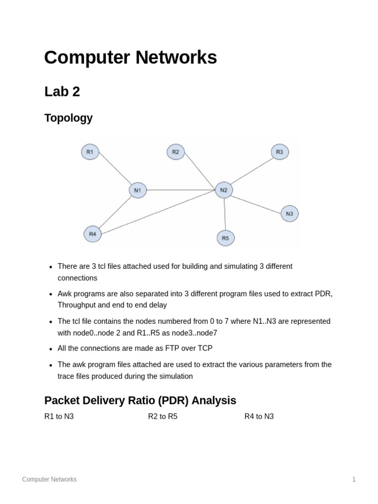 Network Performance Analysis Report | PDF | Computer Network | Network ...