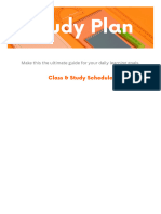 Study Plan Doc in Bright Orange White Vibrant Professional Style