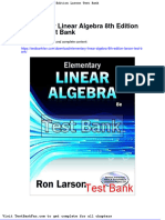 Dwnload Full Elementary Linear Algebra 8th Edition Larson Test Bank PDF