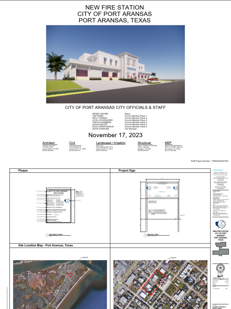 Port Aransas Fire Station Plans | PDF | Hydrology And Urban Planning ...