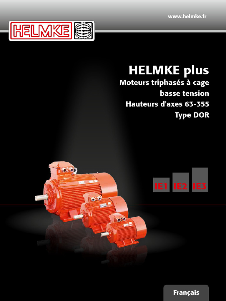 Moteurs triphasés Helmke DOR 63-355 | PDF | Courroie | Palier (mécanique)
