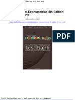 Dwnload Full Principles of Econometrics 4th Edition Hill Test Bank PDF