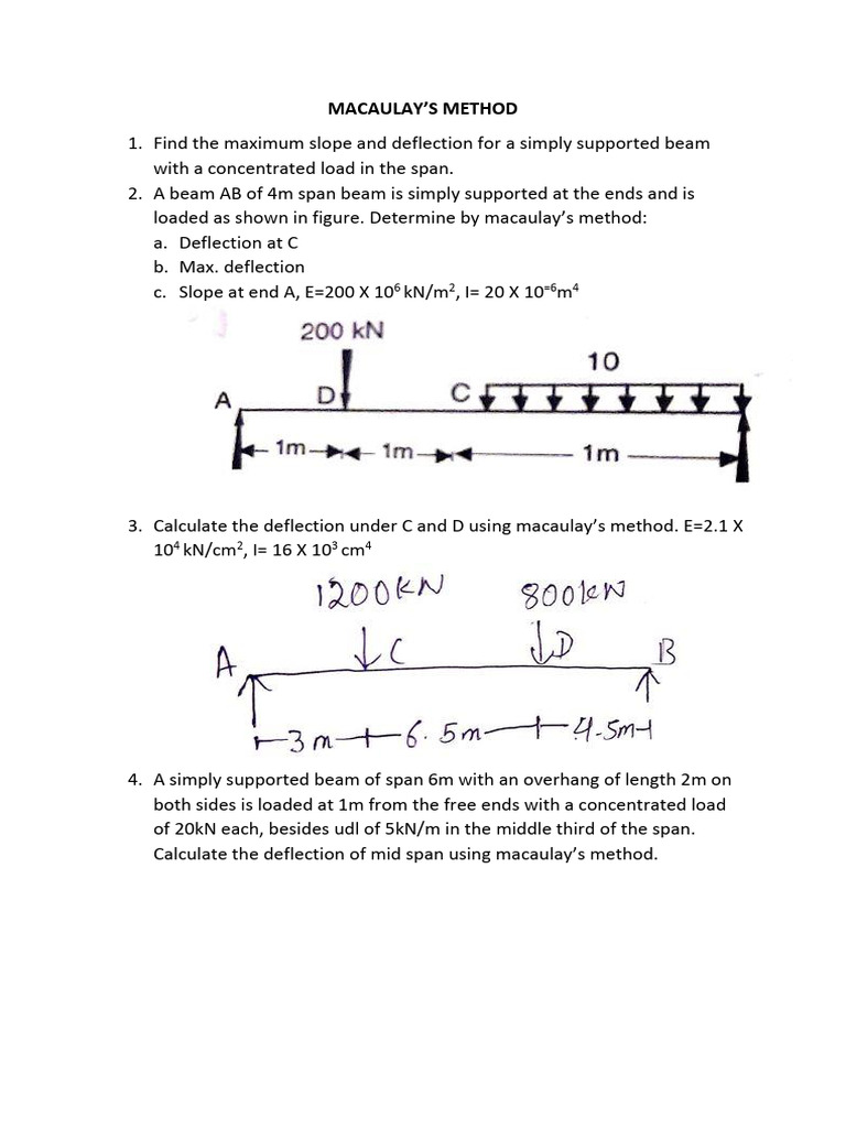 Beam Deflection Analysis Methods | PDF | Science & Mathematics