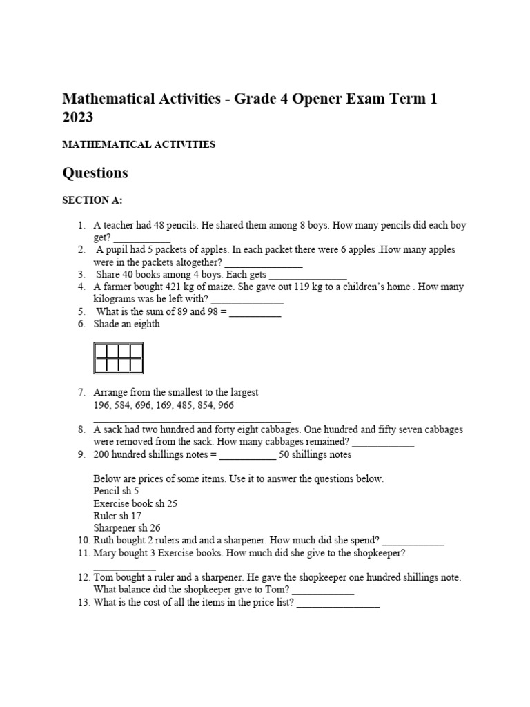 Mathematical activities 1 pdf