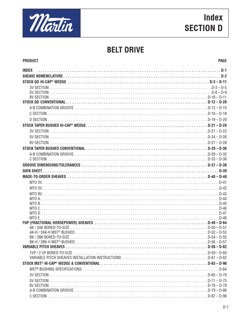 Sheave Catalog PDF
