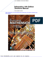 Dwnload Full Business Mathematics 14th Edition Clendenen Solutions Manual PDF