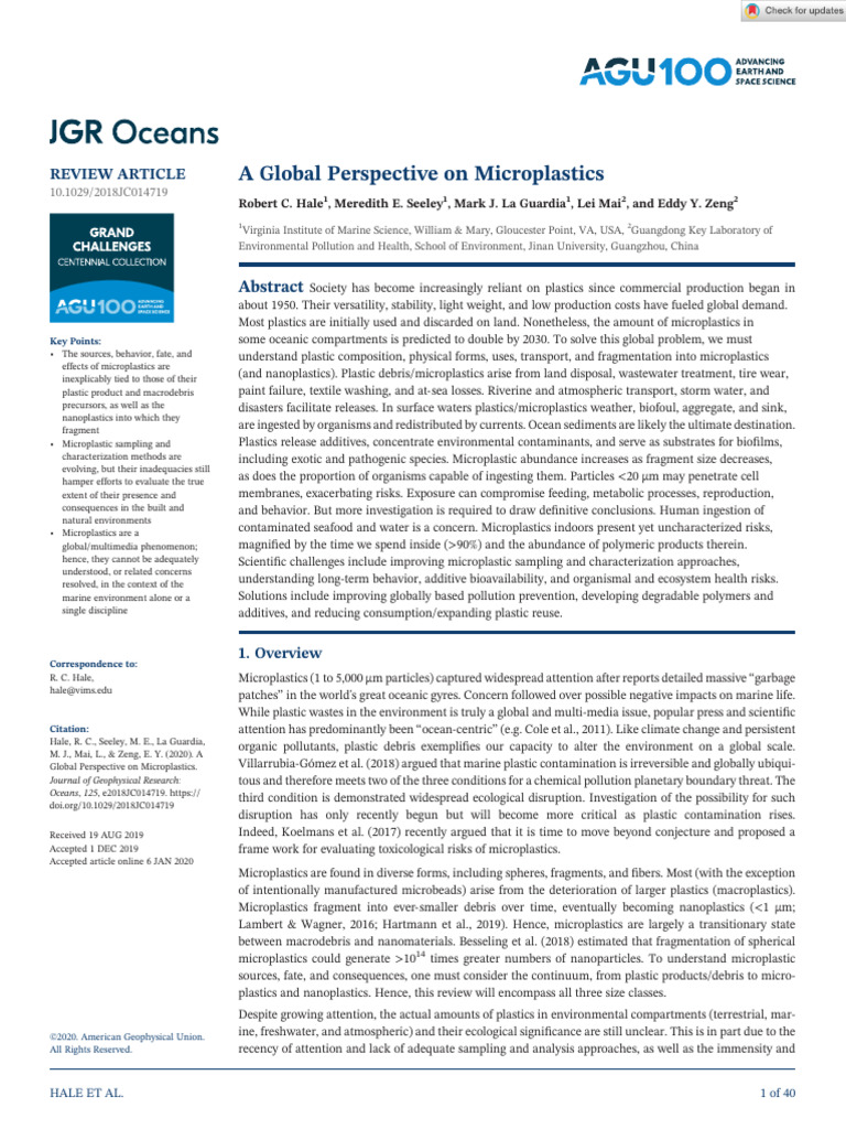 Global Insights on Microplastics Impact | PDF | Plastic | Polymers