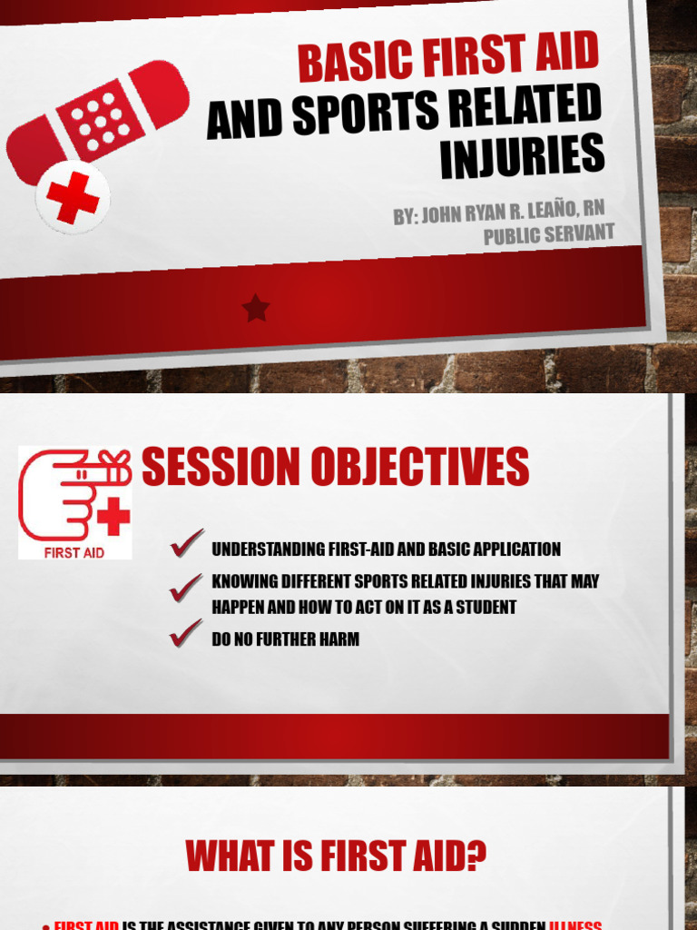 First Aid & Sports Injuries Guide | PDF