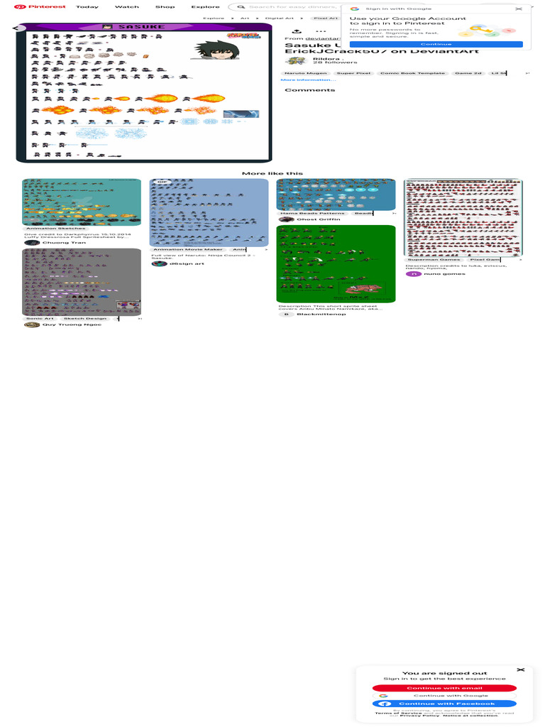 Naruto Sprite Olhos De Anime Piskel Art Sprites Pdf