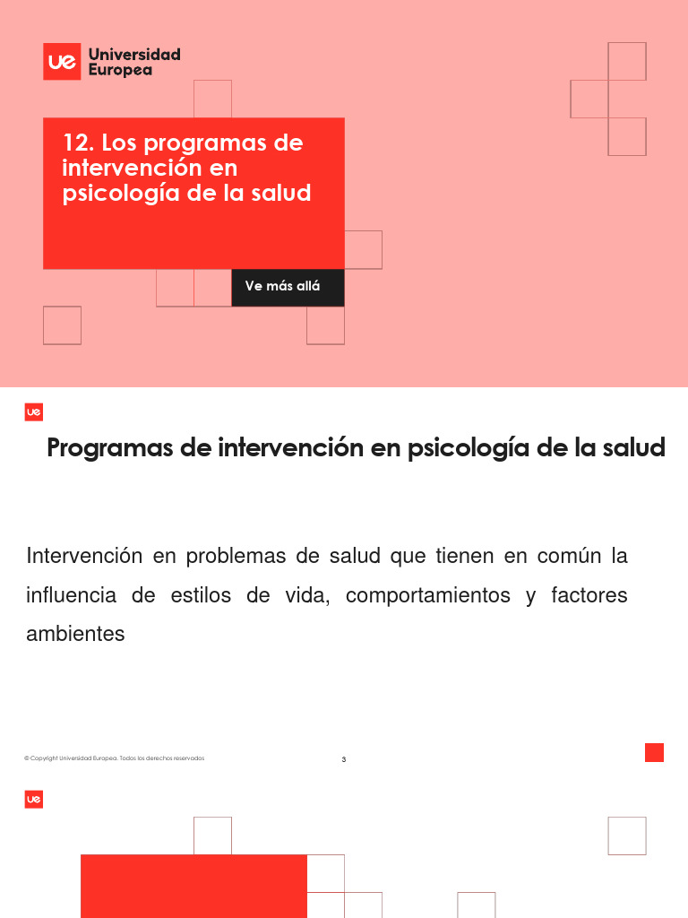 UA.12 Los Programas de Intervención en Psicología de La Salud | PDF ...