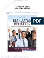 Dwnload Full Employee Benefits 5th Edition Martocchio Solutions Manual PDF