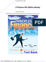 Dwnload Full Principles of Finance 6th Edition Besley Test Bank PDF