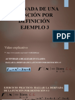 Derivada de Una Función Por Definición - Ejemplo 3 - Miercoles 10ene