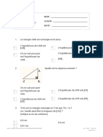 Théorème de Pythagore (QCM 1)