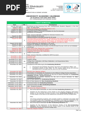 University Acad Calendar 2023 2024 | PDF | Academic Term | Academia