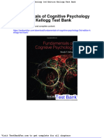 Dwnload Full Fundamentals of Cognitive Psychology 3rd Edition Kellogg Test Bank PDF