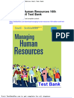 Dwnload Full Managing Human Resources 16th Edition Snell Test Bank PDF