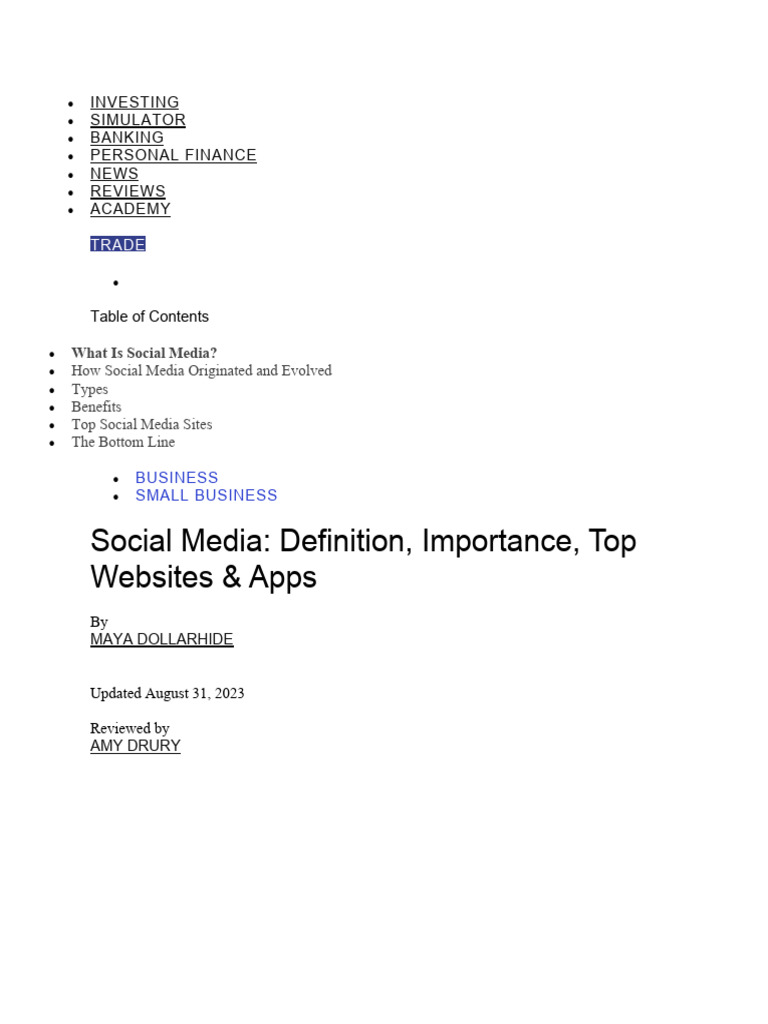 Social Media | PDF