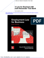 Dwnload Full Employment Law For Business 9th Edition Bennett Alexander Test Bank PDF
