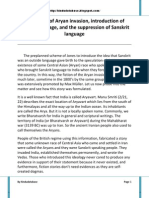 (34) the Fiction of Aryan Invasion, Introduction of English Language, And the Suppression of Sanskrit Language