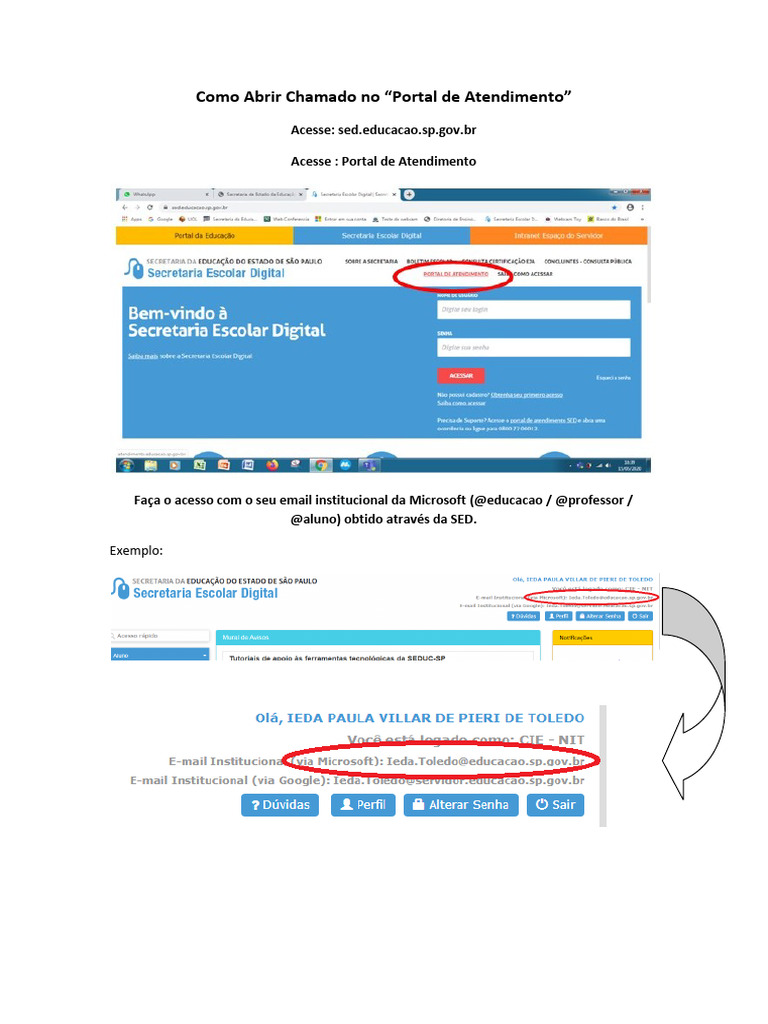 Como abrir chamado no portal de atendimento pdf
