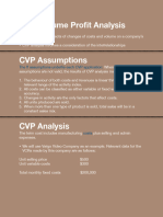 Cost-Volume Profit Analysis: The FF Assumptions Underlie Each CVP Application