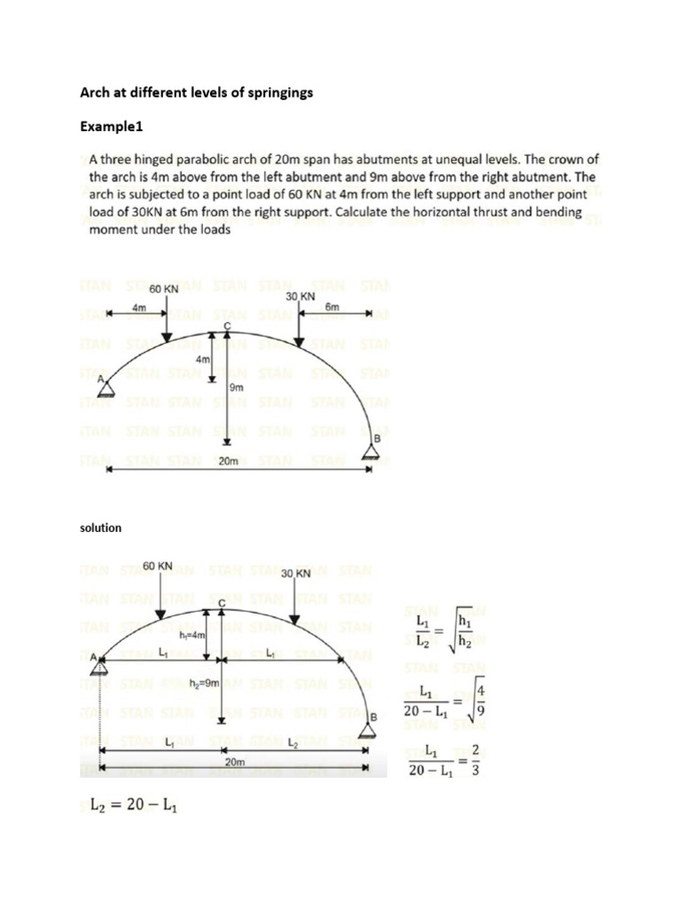 Arch Structural Analysis Examples | PDF