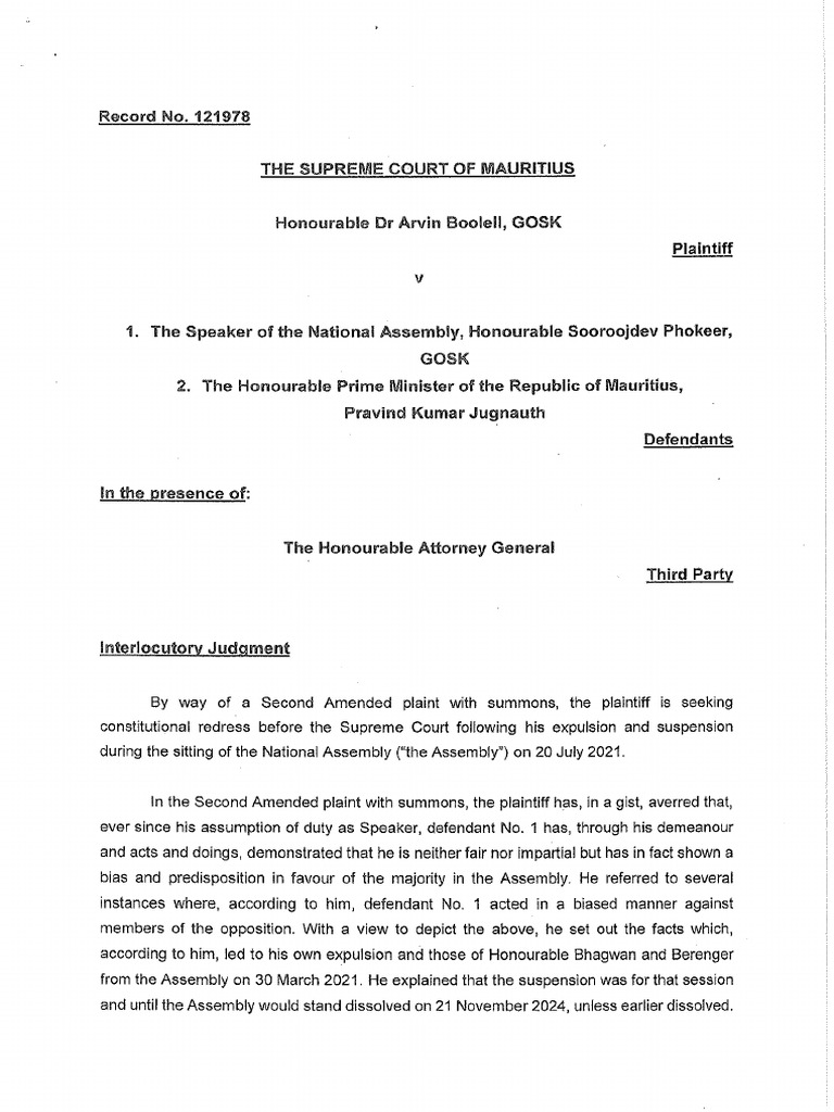 Judgment Boolell V Speaker PDF