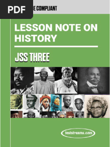 Second Term JSS3 History Lesson Note
