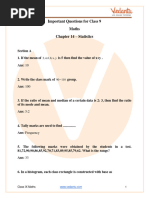 CBSE Class 9 Maths Chapter 14 - Statistics Important Questions 2023-24