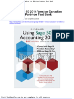 Dwnload Full Using Sage 50 2014 Version Canadian 1st Edition Purbhoo Test Bank PDF