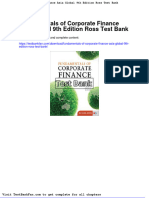 Dwnload Full Fundamentals of Corporate Finance Asia Global 9th Edition Ross Test Bank PDF