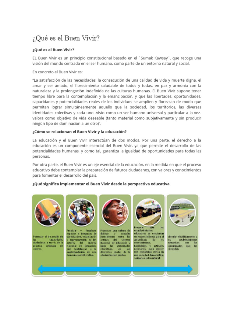 Qué Es El Buen Vivir | PDF | Tecnología