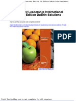 Dwnload Full Principles of Leadership International Edition 7th Edition Dubrin Solutions Manual PDF