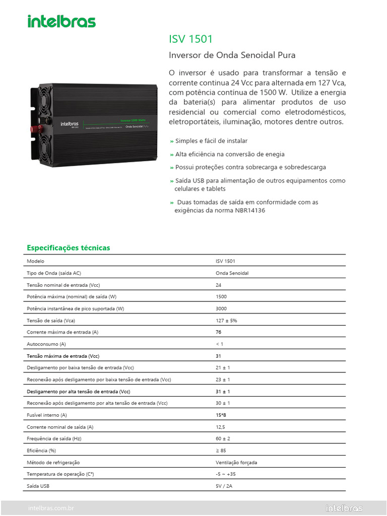 Datasheet ISV 1501 v2 | PDF