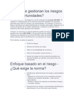 Cómo Se Gestionan Los Riesgos y Las Oportunidades