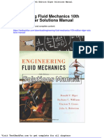 Dwnload Full Engineering Fluid Mechanics 10th Edition Elger Solutions Manual PDF