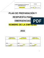 Formato de Plan de Emergencia Socio Estrategico - MLZ 2022 - Modelo