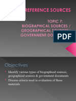 IMD312 - Topic 7 - Biographical - Geographical - Govt