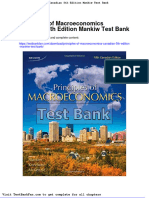 Dwnload Full Principles of Macroeconomics Canadian 5th Edition Mankiw Test Bank PDF